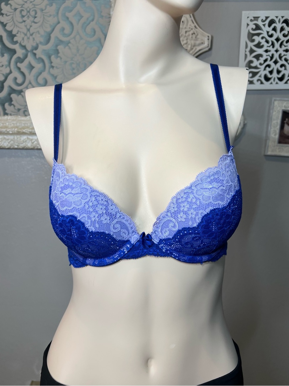 Victoria secret Lace Push-Up Bra in Two-Tone Blue/purple 32b